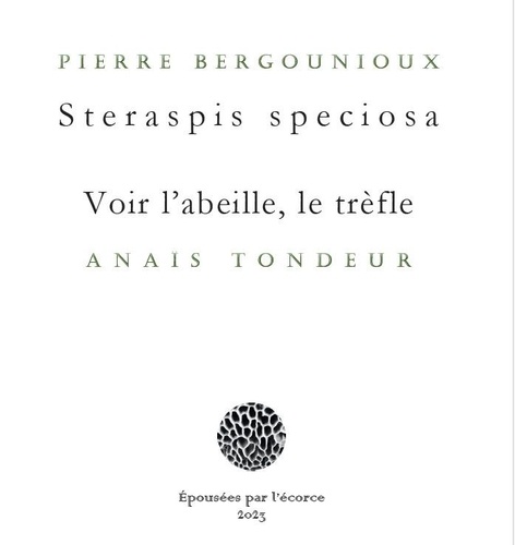 Pierre Bergounioux et Anaïs Tondeur - Steraspis speciosa - Voir l'abeille, le trèfle.