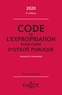 Pierre Bon - Code de l'expropriation pour cause d'utilité publique 2020 - Annoté et commenté.
