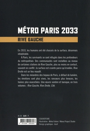 Métro Paris 2033 Tome 1 Rive gauche