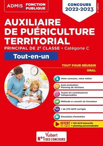 Concours Auxiliaire de puériculture territorial. Principal de 2e classe. Tout-en-un  Edition 2022-2023