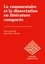 Le commentaire et la dissertation en littérature comparée