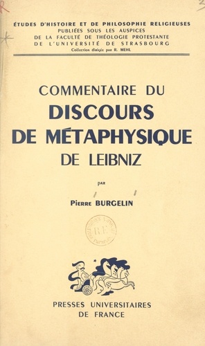 Commentaire du Discours de Métaphysique, de Leibniz
