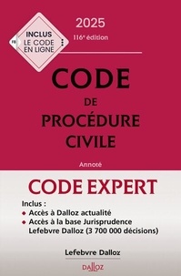 Pierre Callé et Laurent Dargent - Code Dalloz Expert. Code de procédure civile 2025. 21e éd..