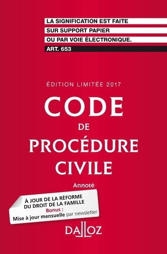 Pierre Callé - Code de procédure civile 2017.