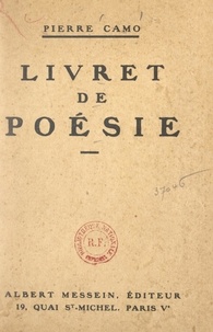 Pierre Camo - Livret de poésie.