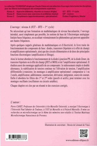 Electronique analogique basse fréquence. Composants, circuits, amplification, filtrage. Cours et exercices corrigés