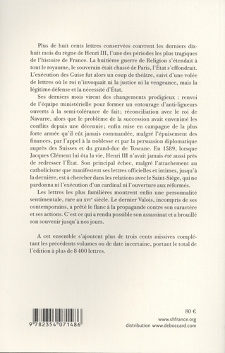 Lettres de Henri III, roi de France. Tome 8 (1er janvier 1588 - 1er août 1589)