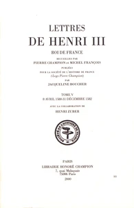 Lettres de Henri III, roi de France