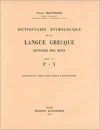 Dictionnaire étymologique de la langue grecque