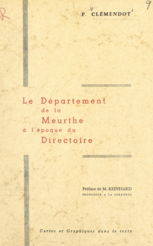 Le département de la Meurthe à l'époque du Directoire