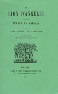 Le Lion d'Angélie suivi du Temple de Marsias