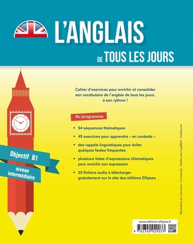 Cahier de vocabulaire. 54 séquences pour enrichir et consolider son anglais ! Objectif B1 niveau intermédiaire