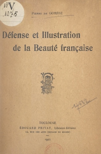 Défense et illustration de la beauté française