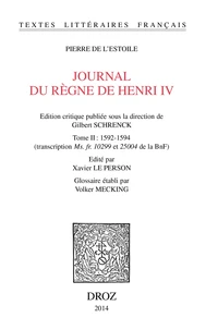 Journal du règne de Henri IV
