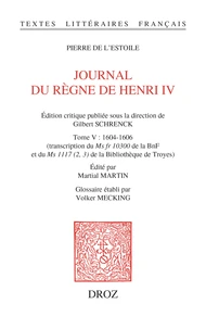 Journal du règne de Henri IV