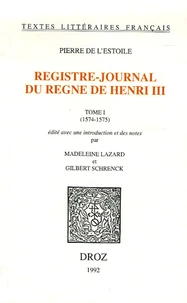 Registre-Journal du règne de Henri III