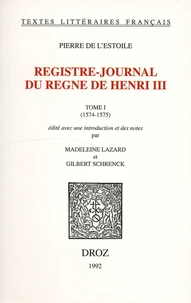 Registre-journal du règne de Henri III