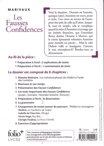 sujet dissertation fausses confidences marivaux