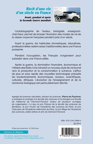 Récit d'une vie d'un siècle en France. Avant, pendant et après la Seconde Guerre mondiale