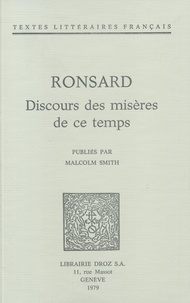 Pierre de Ronsard - Discours des misères de ce temps.
