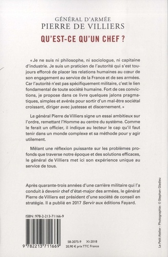 Qu Est Ce Qu Un Chef Pierre De Villiers Livres Furet Du Nord