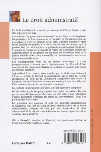 Le droit administratif - Pierre Delvolvé - Livres - Furet du Nord