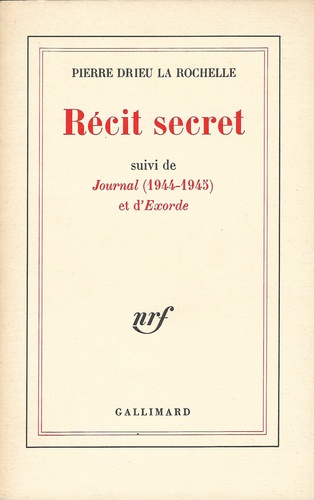 Récit Secret/Journal (1944-1945)/Exorde
