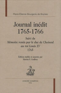 Journal inédit 1765-1766