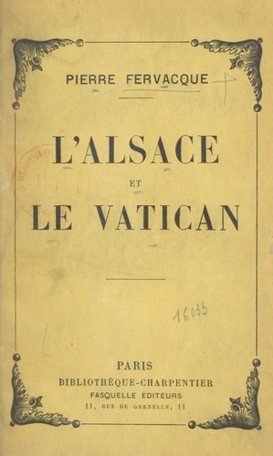 L'Alsace et le Vatican