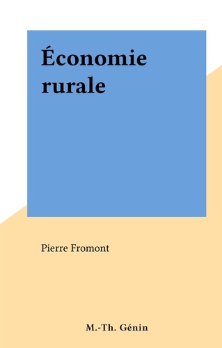 Économie rurale