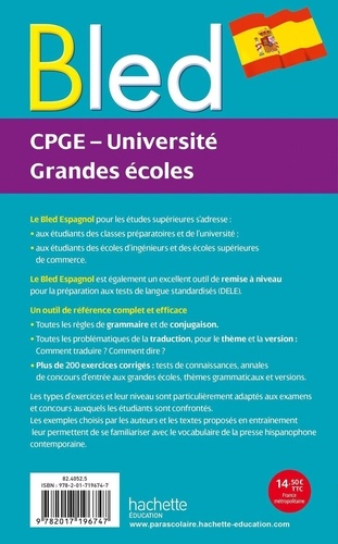 Bled Espagnol. CPGE - Université, Grandes écoles