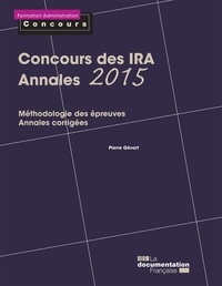 Pierre Gévart - Concours des IRA, annales 2015 - Epreuves écrites.