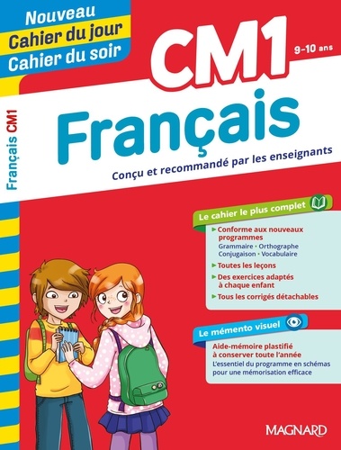 Cahier du jour/Cahier du soir Français CM1 + mémento  Edition 2019