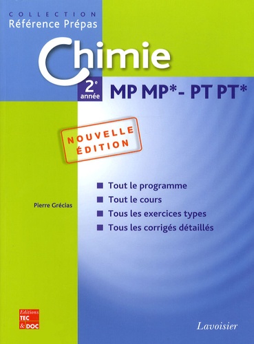 Pierre Grécias - Chimie 2e année MP MP* - PT PT*.