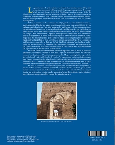 L'architecture romaine du début du IIIe siècle avant J-C à la fin du Haut-Empire. Tome 2, Maisons, palais, villas et tombeaux du début du IIIe siècle avant J-C à la fin du Haut-Empire 2e édition revue et corrigée