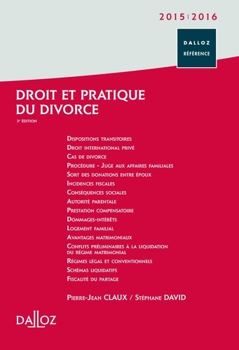 Pierre-Jean Claux - Droit et pratique du divorce.