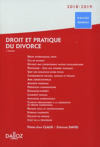 Droit et pratique du divorce  Edition 2018-2019