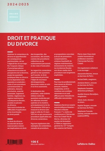 Droit et pratique du divorce  Edition 2024-2025