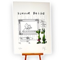 Pierre Kroll - Humour belge - Digigraphie signée et numérotée.