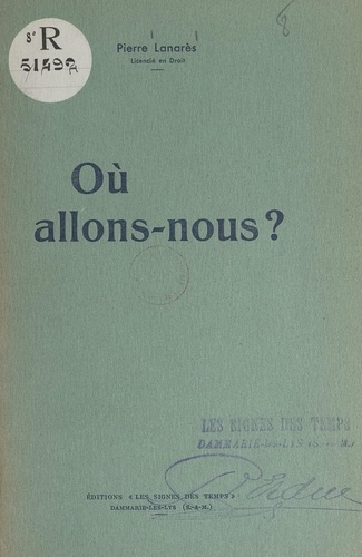 Où allons-nous ?