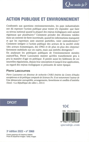 Action publique et environnement 3e édition