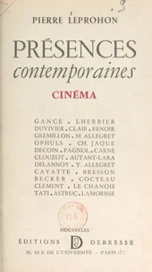 Présences contemporaines. Cinéma