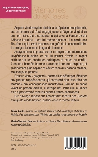Auguste Vonderheyden, un témoin engagé. Du conflit franco-prussien de 1870 au début des années 1920