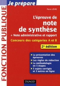 Pierre Lièvre - L'épreuve de note de synthèse.