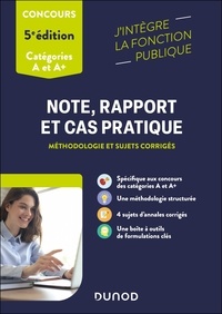 Pierre Lièvre - Note de synthèse, note administrative et rapport - Méthodologie et sujets corrigés. Catégorie A.