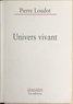 Pierre Loudot et Bernard Dumont - Univers vivant.