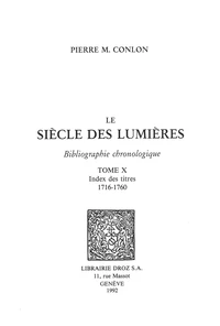 Le Siècle des Lumières