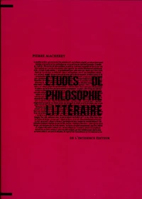 Etudes de philosophie littéraire