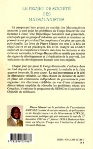 Pierre Mantot - Le projet de société des matsouanistes.