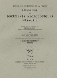 Répertoire des documents nécrologiques français